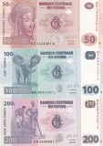 Set Congo: 50, 100, 200 Franc Cent, 2020, 2013, UNC, Bancnote Africa