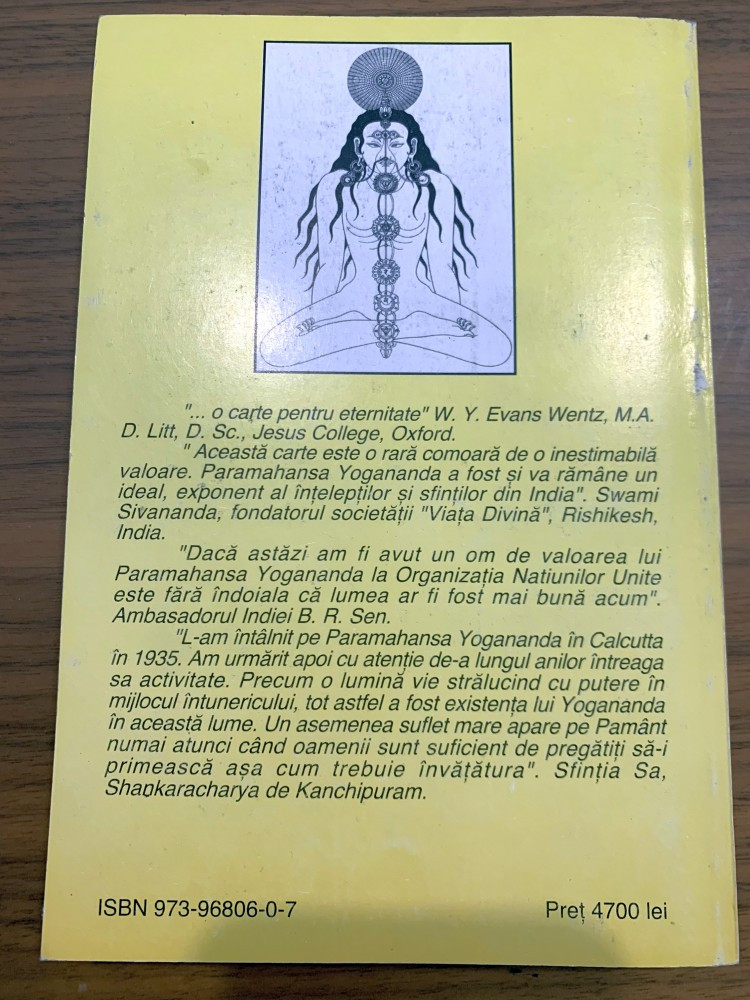 Autobiografia unui Yoghin - Paramahansa Yogananda semnatura dedicatie  G.BIVOLARU | Okazii.ro