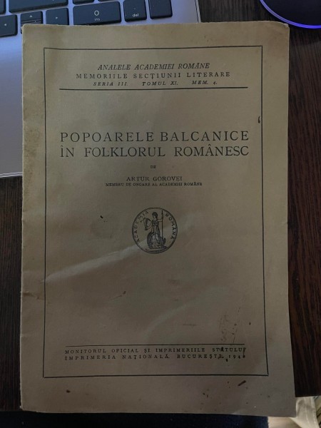 Artur Gorovei Popoarele Balcanice in Folklorul Romanesc