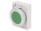Comutator apăsare 30mm verde
