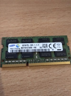 Ram laptop Samsung 8GB PC3-12800 DDR3 1600Mhz M471B1G73EB0-YK0 PC3L Low 1.35V foto
