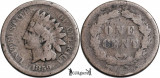 1859, 1 cent ( Indian Head Cent - without shield ) - Statele Unite ale Americii, Europa