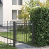 vidaXL Poartă de gard HORST 100 x 100 cm Metal Negru Blocat 42034044