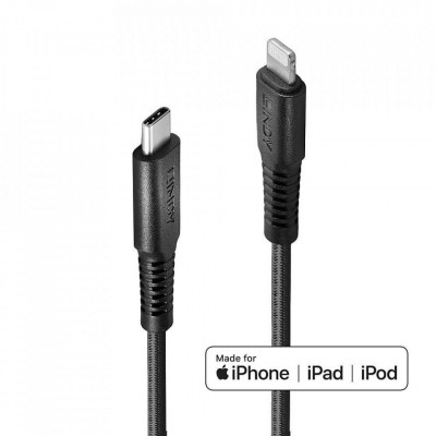 Cablu Lindy 3m Type C to Lightning Black foto