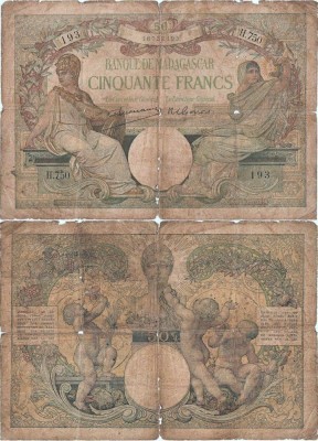 1948, 50 francs (P-38a.3) - Madagascar foto