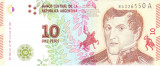 Bancnota Argentina 10 Pesos (2016) - P360 UNC ( serie A )