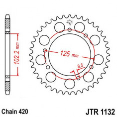 Pinion spate 53 dinti pas lant 420 – Derbi Senda 50 R (03-04) - Senda 50 R DRD (07-10) - Senda 50 SM DRD Pro (07-15) - Rieju RR