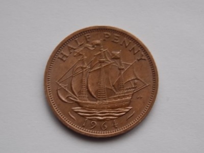 HALF PENNY 1964 GBR foto