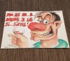 Carte Poștală Umoristică Vintage &ndash; Bețiv cu Pahar de Vin, Ilustrație, Necirculata, Printata