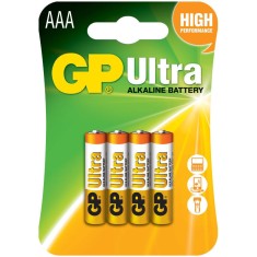 Baterie GP Batteries, Ultra Alcalina AAA (LR03) 1.5V alcalina, blister 4 buc. &amp;quot;GP24AU-2UE4&amp;quot; &amp;quot;GPPCA24AU016&amp;quot; (timbru verde 0.32 lei) foto
