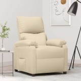 VidaXL Fotoliu rabatabil, crem, material textil