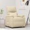 vidaXL Fotoliu rabatabil, crem, material textil 340176