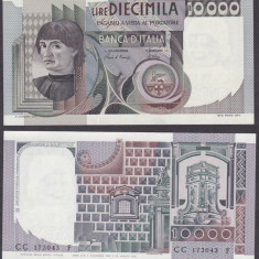 ITALIA █ bancnota █ 10000 Lire █ 1982 █ P-106b █ UNC █ necirculata