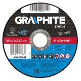 Disc de taiere pentru metal Graphite 115 x 2,5 x 22,2 mm