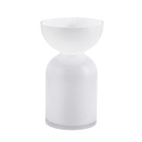 Cumpara ieftin Vaza flori sticla alba 15 x 24,5 cm
