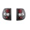 Set stopuri tuning VW FOX (5Z1), 04.2005-, Taiwan, partea stanga+dreapta, negru, transparent; fara soclu bec ;