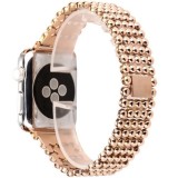 Cumpara ieftin Curea iUni compatibila cu Apple Watch 1/2/3/4/5/6/7, 38mm, Luxury, Otel Inoxidabil, Rose Gold