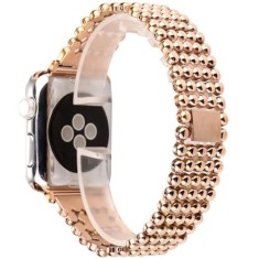 Curea iUni compatibila cu Apple Watch Ultra/SE/8/7/6/5/4/3/2/1, 42mm, Luxury, Otel Inoxidabil, Rose Gold