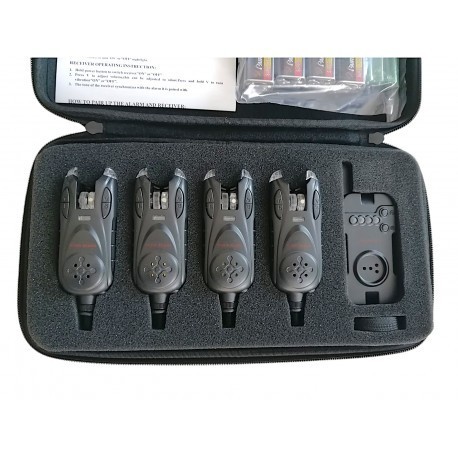 Set 4 avertizori pescuit cu statie Wind Blade 4 culori D2W