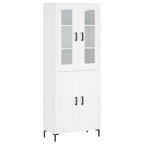 Cumpara ieftin Dulap inalt, alb, 69,5x34x180 cm, lemn compozit