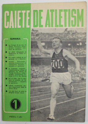 CAIETE DE ATLETISM , REVISTA , ANUL II , NR. 1 , 1957 foto