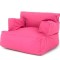 Fotoliu Big Bean Bag, textil umplut cu perle polistiren, roz, 80 x 80 x 70 cm