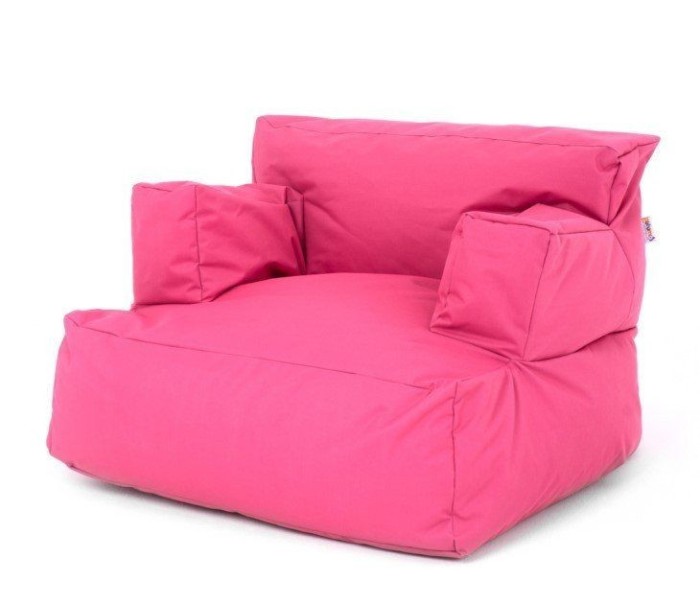Fotoliu Big Bean Bag, textil umplut cu perle polistiren, roz, 80 x 80 x 70 cm