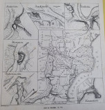 Harta veche cu Dobrogea/ Delta Dunarii/Bugeac (Macin, Constanta, Tulcea etc)
