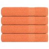 VidaXL Prosoape pentru saună 4 buc Portocaliu 360 g/m&sup2; 100% bumbac 136912
