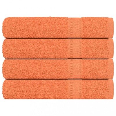vidaXL Prosoape pentru saună 4 buc Portocaliu 360 g/m&amp;sup2; 100% bumbac 136912 foto