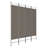 Cumpara ieftin Paravan de camera cu 4 panouri, antracit, 160x220 cm, textil