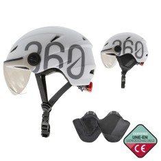 Casca trotineta electrica GLOOB Urban Alb-Gri L, cu insertii detasabile
