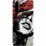 Husa silicon pentru Huawei P30 Pro, Byroglyphics Woman Drawing
