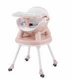 Scaun de masa pentru bebelusi multifunctinal 3 in1 culoare Roz ABYZ&trade;