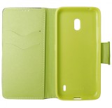 Husa tip carte Fancy Book bleumarin + verde pentru Nokia 2.2