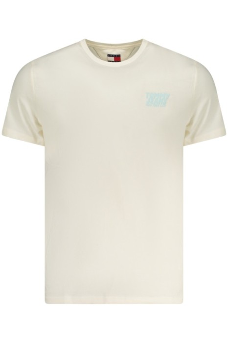 Tommy Jeans Tricou barbati, cu mini imprimeu, Slim Fit, Bej, S
