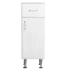 Dulap baie Leziter Bianca Plus 30, Alb Lucios, 83.6x30x33 cm, MDF, 1 Usa, 1 Sertar