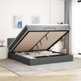 VidaXL Cadru pat otoman cu saltea țesătură gri &icirc;nchis 180x200 cm