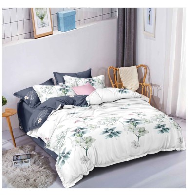 Lenjerie pat dublu,bumbac finet,6 piese,cearceaf normal 220x240cm, cearceaf pilota 200x220cm, 2 fete de perna 50x70, 2 fete de perna 70x70-A1102 foto