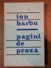 PAGINI DE PROZA - ION BARBU