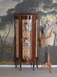 Vitrina baroc din lemn masiv furniruit cu decoratiuni din alama BAR020, Comode si bufete, Rococo