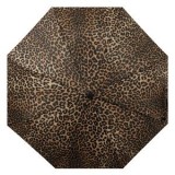 Umbrelă de ploaie pliabilă, bej cu model animal print, 25 cm, CMCLASS