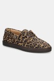 Copenhagen mocasini de piele Suede off femei, culoarea maro, cu toc plat, CPH160