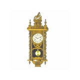 Ceas de perete cu pendul GALLO Horse Rustik, vintage, lemn, analogic, 77cm, cifre arabe, maro-deschis