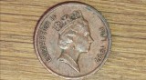 Cumpara ieftin Fiji - moneda de colectie exotica - 1 cent 1987 serie bianuala mai rara - Elisabeta - frumoasa !