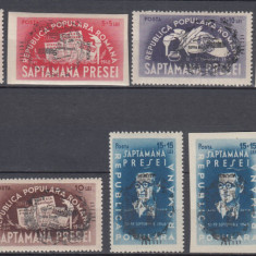 ROMANIA1948 LP 243 SAPTAMANA PRESEI DEMOCRATE CU SUPRATIPAR TIRAJ 1500 SERIE MNH