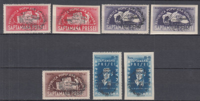 ROMANIA1948 LP 243 SAPTAMANA PRESEI DEMOCRATE CU SUPRATIPAR TIRAJ 1500 SERIE MNH foto