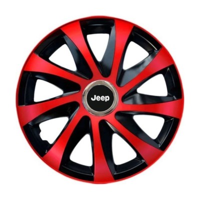 Set 4 capace roti Drift extra red R15 pentru gama Jeep foto