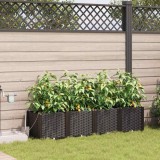 Cumpara ieftin Ghivece de Grădină 1 buc Maro 160 x 40 x 37.5 cm Plastic