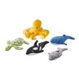 Set de 5 jucarii de plus, 13 cm, animale marine
